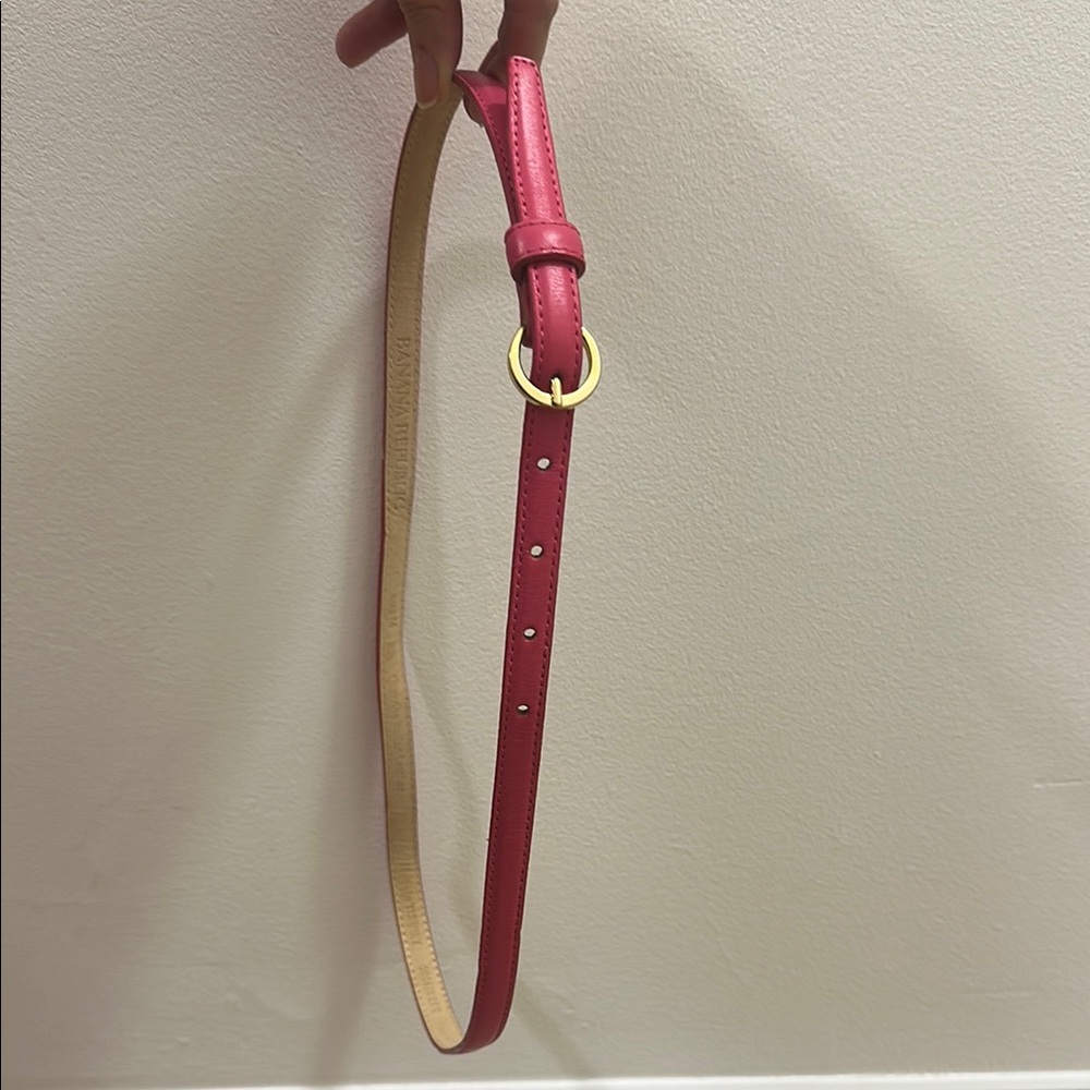 Banana Republic Pink and Tan Fashion Belt